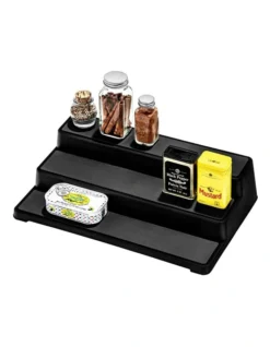 3-Tier Shelf Organiser 37x25x9cm In Carbon