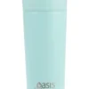 Oasis Stainless Steel Double Wall Insulated Travel Mug 360ml In Mint