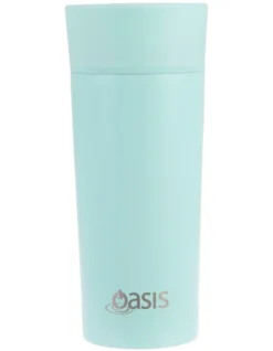 Oasis Stainless Steel Double Wall Insulated Travel Mug 360ml In Mint