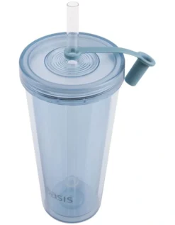 Oasis Double Wall Smoothie Tumbler With Straw 520ml In Blueberry -Maxwell Williams Store 935002180 3 720x928
