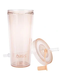 Oasis Double Wall Smoothie Tumbler With Straw 520ml In Peach 11 Oasis Double Wall Smoothie Tumbler With Straw 520ml In Peach -Maxwell Williams Store 935002360 4 720x928