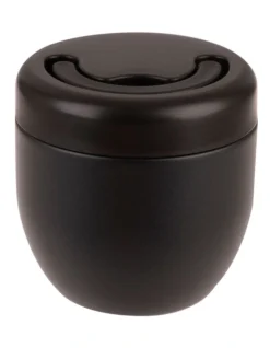 Oasis Stainless Steel Double Wall Insulated Food Pod 470ml In Black
