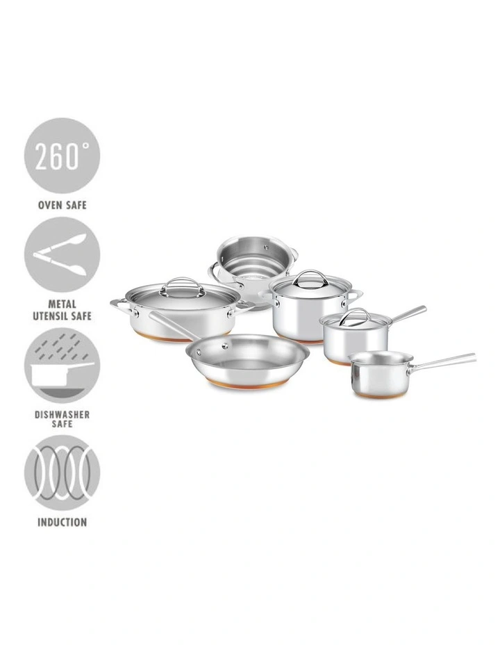 Per Vita Stainless Steel Induction 6 Piece Cookware Set In Silver 4 Per Vita Stainless Steel Induction 6 Piece Cookware Set In Silver - Image 2