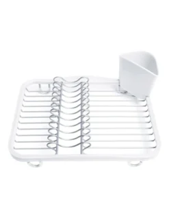 Umbra Sinkin Dish Rack 36x28x36cm In White/Nickel
