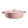 ID Pastel Cast Iron Low Casserole With Lid 28cm/4.0lt In Pink -Maxwell Williams Store 940665700 1 720x928