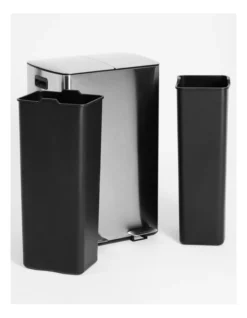 60L Dual Compartment Stainless Steel Pedal Bin In Silver 10 60L Dual Compartment Stainless Steel Pedal Bin In Silver -Maxwell Williams Store 945895960 3 720x928