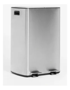 60L Dual Compartment Stainless Steel Pedal Bin In Silver 11 60L Dual Compartment Stainless Steel Pedal Bin In Silver -Maxwell Williams Store 945895960 4 720x928