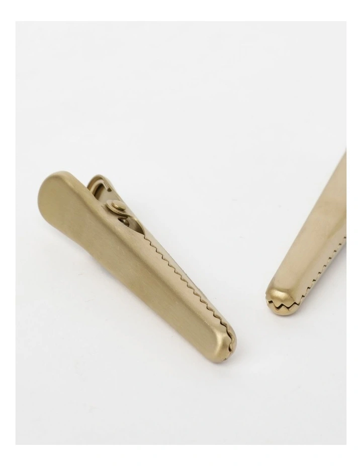 Heritage Tea Party Tea Clip Set Of 2 In Gold 4 Heritage Tea Party Tea Clip Set Of 2 In Gold - Image 2