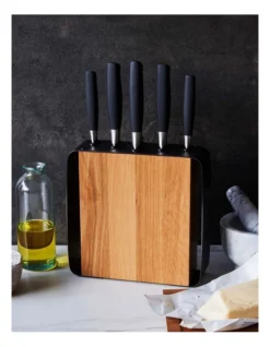Framed Acacia 6 Piece Knife Block