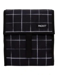 Freezable Lunch Bag In Black Grid