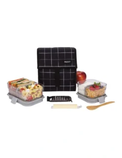 Freezable Lunch Bag In Black Grid -Maxwell Williams Store 954138340 5 720x928