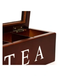 Wood Tea Box 3 Compart In Brown 10 Wood Tea Box 3 Compart In Brown -Maxwell Williams Store 954999820 3 720x928