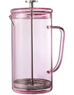 Glass Coffee Press 750ml In Pink