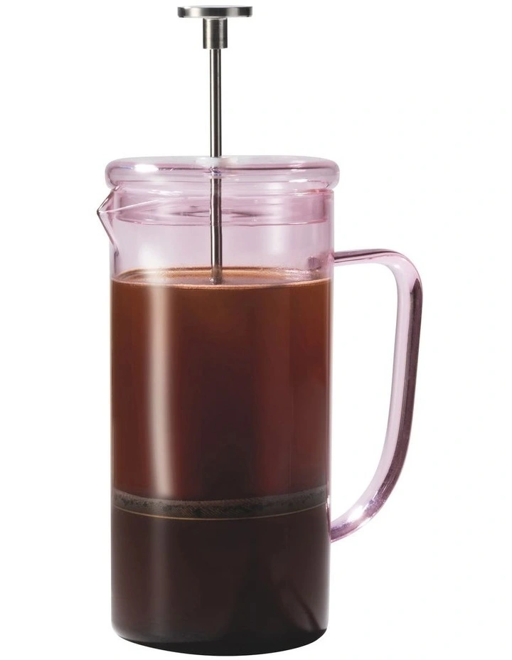 Glass Coffee Press 1L In Pink 4 Glass Coffee Press 1L In Pink - Image 2