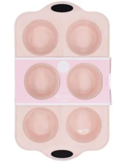 Marble Silicone 6 Cup Muffin Pan In Pink