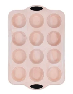 Marble Silicone Muffin Pan 12 Cup In Pink -Maxwell Williams Store 955714420 3 720x928