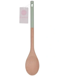 Cooking Spoon 30cm In Green/Natural