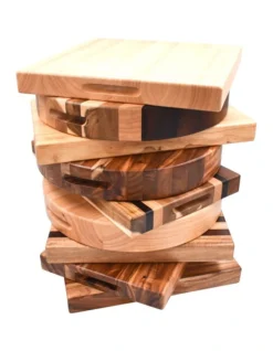 Round Chopping Board Mixed Wood 38x38x6cm In Brown -Maxwell Williams Store 955716040 6 720x928