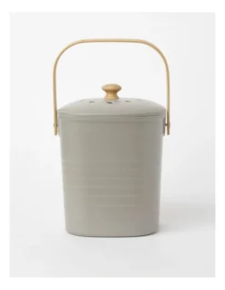Bamboo 3.3L Compost Bin In Dark Grey