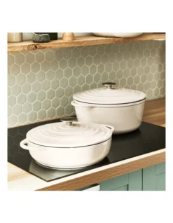 Tefal LOV Cast Iron Beige Stewpot W/lid 29cm/7.4L -Maxwell Williams Store 965543860 5 720x928