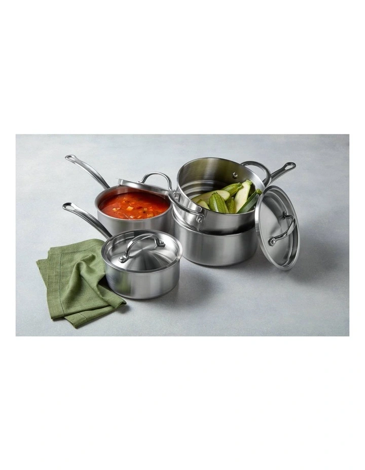 Per Amore Induction 4 Piece Cookware Set In Stainless Steel 4 Per Amore Induction 4 Piece Cookware Set In Stainless Steel - Image 2