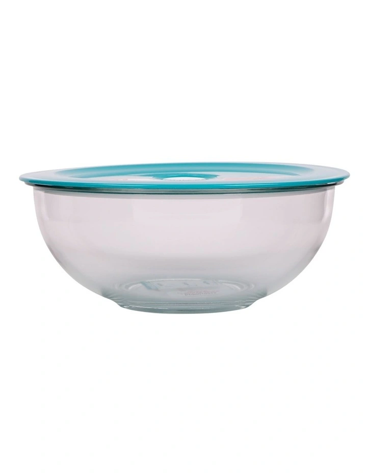 Seal & Store 3L Glass Bowl In Teal 3 Seal & Store 3L Glass Bowl In Teal