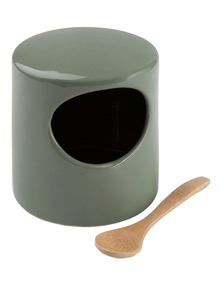 Maxwell & Williams Gift Boxed Epicurious Salt Pig In Sage 4 Maxwell & Williams Gift Boxed Epicurious Salt Pig In Sage - Image 2