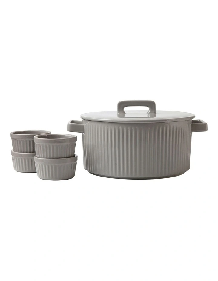 Maxwell & Williams Gift Boxed Radiance Bakeware Casserole Set 5 Piece In Grey 3 Maxwell & Williams Gift Boxed Radiance Bakeware Casserole Set 5 Piece In Grey
