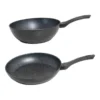 Frypan 28cm And Wok Pan 28cm Set In Black 2 Frypan 28cm And Wok Pan 28cm Set In Black -Maxwell Williams Store 991181440 1 720x928